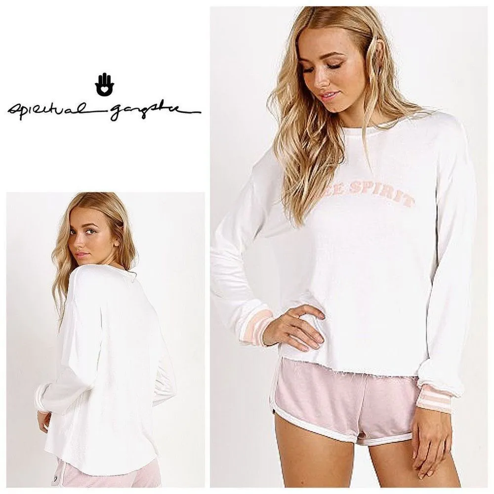 New. Spiritual Gangster free spirit sweatshirt. Small. MSRP $98 - Image 8