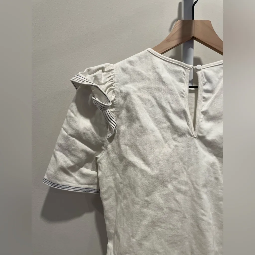 Saylor Harriette‎ Denim Ruffle Sailor Top Size M - Image 8