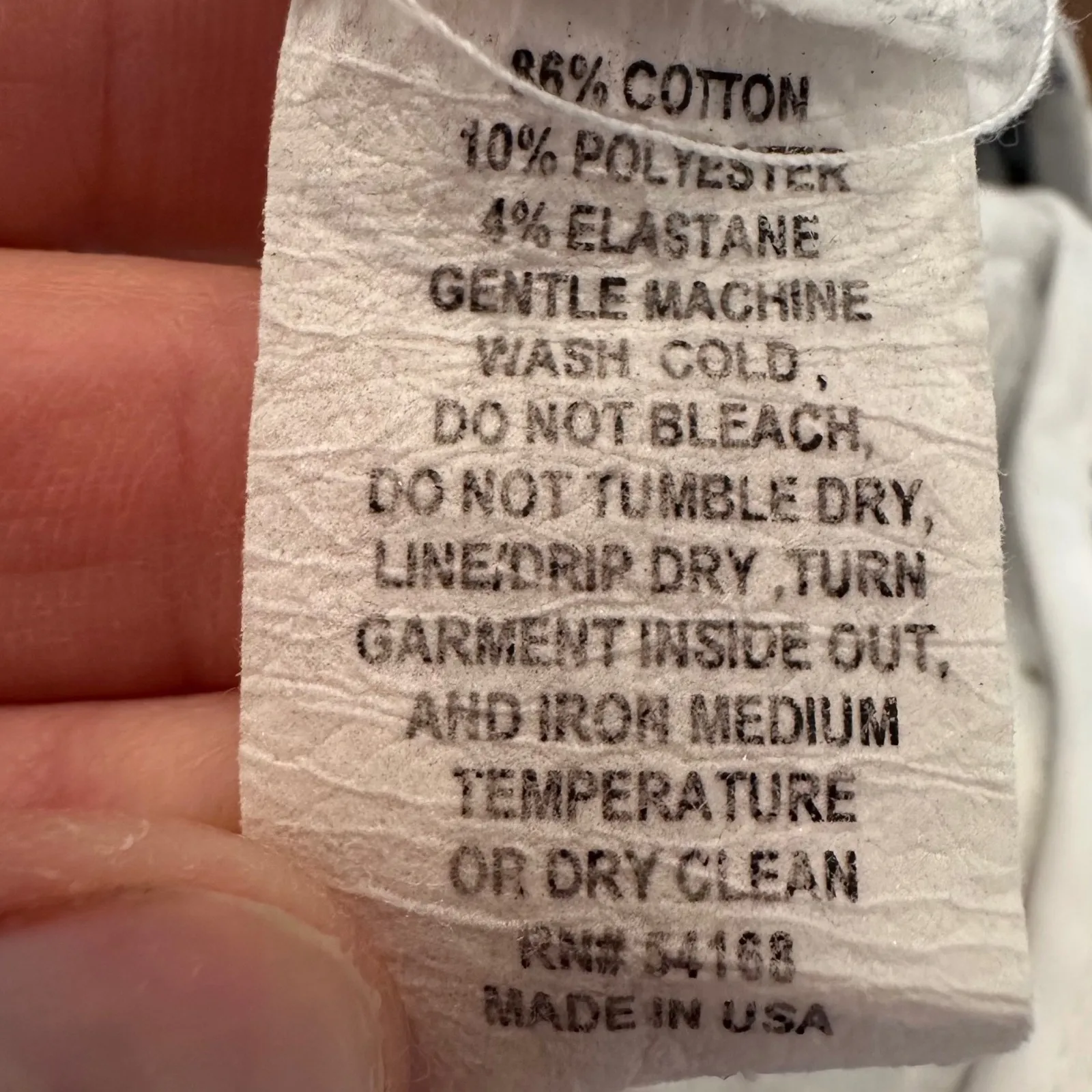 ELLIOTT LAUREN Womens Size 10 Pants White Blue Floral Print Stretch Cotton - Image 7