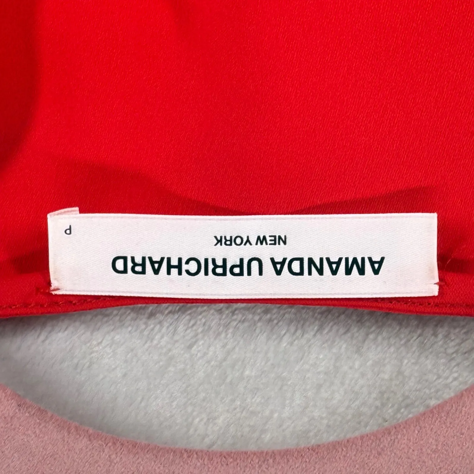 Amanda Uprichard Maxi Dress Ruffle Sleeve Wrap Red Dress‎ Party Cocktail Size P - Image 6