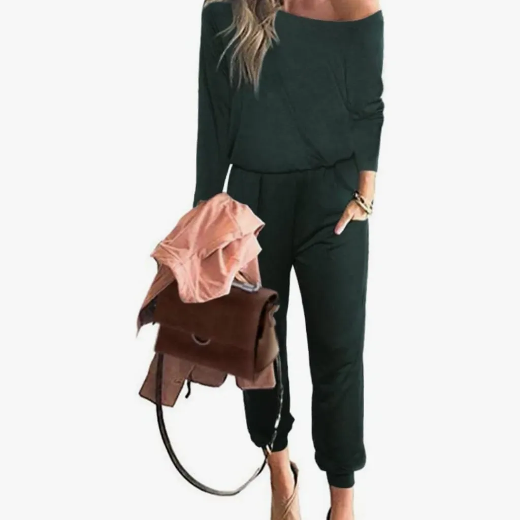 Green jumpsuit size medium by Pretty garden cotton New - Image 2