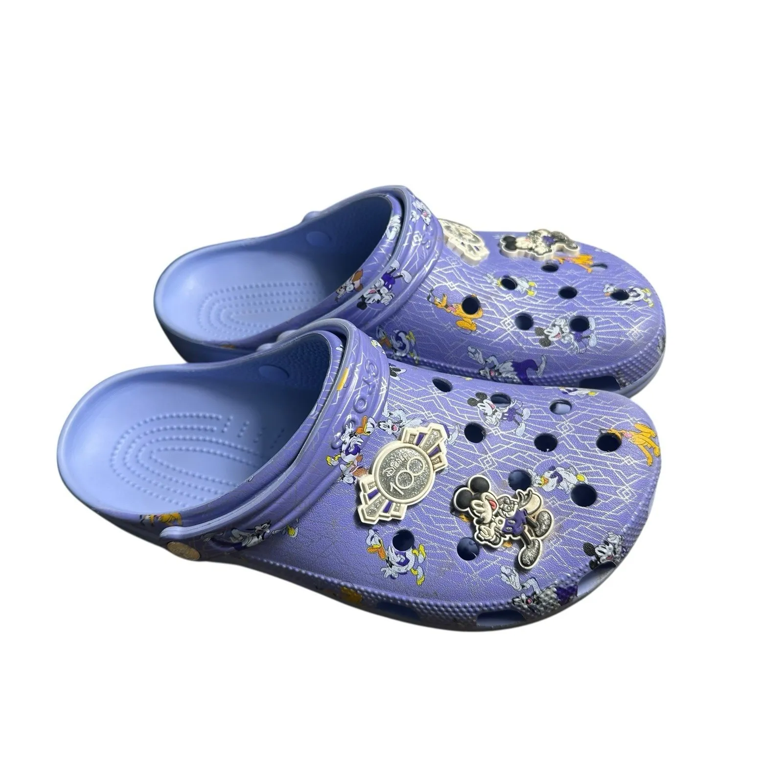 Disney Parks Crocs 100 Years of Wonder 12 Men's Clogs‎ Shoes Blue Mickey #S98-7 - Image 2