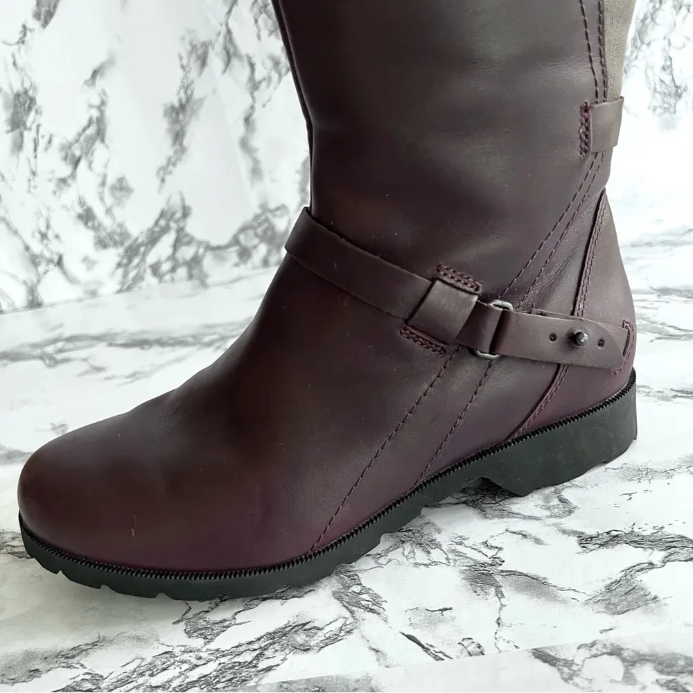 Teva De La Vina Riding Boots Oxblood Plum Waterproof Leather 6.5 - Image 10