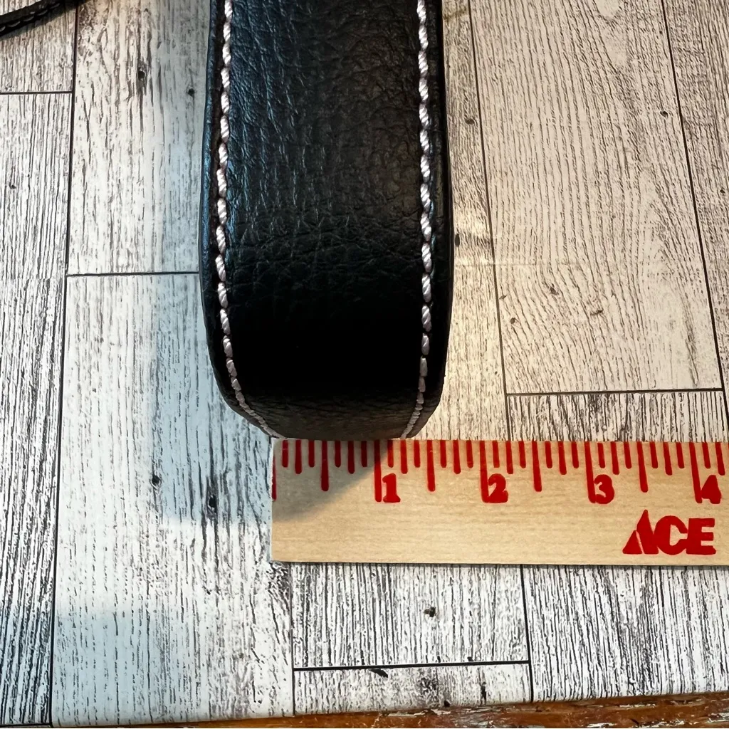 Victoria's Secret Crossbody Phone Holder Black Faux Leather Buckle Y2K - Image 7