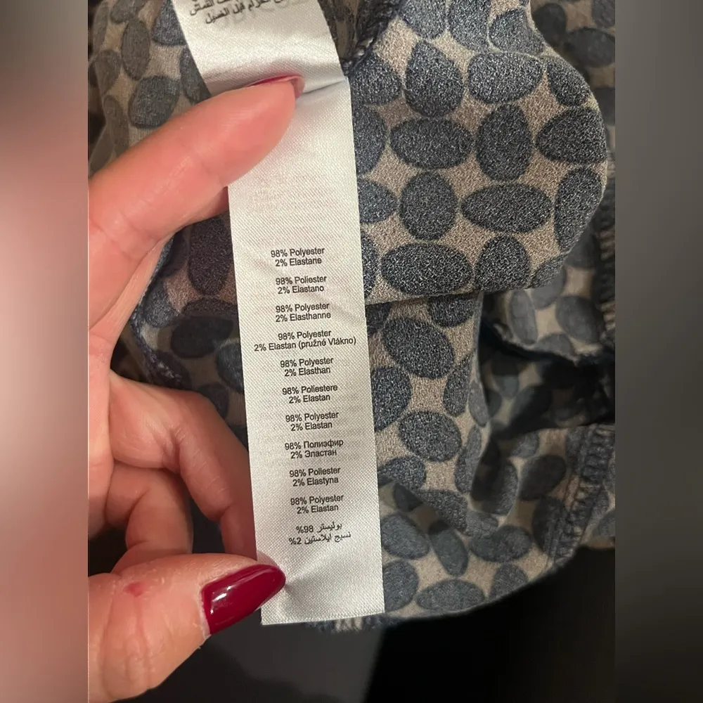 Oval Print Wrap Culotte Jumpsuit Blue Size 4 - Image 9