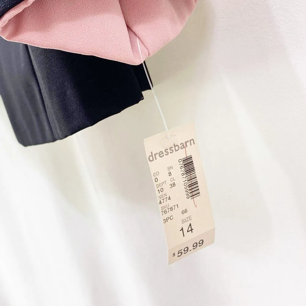 DRESS BARN Black Open Front Collarless Blazer New With Tags - Image 3