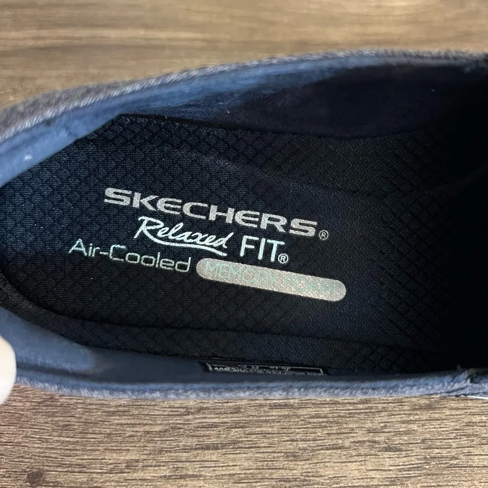 Skechers Slip On Casual Shoes Relaxed Fit Women’s Size 7.5 Navy Memory Foam - Image 3