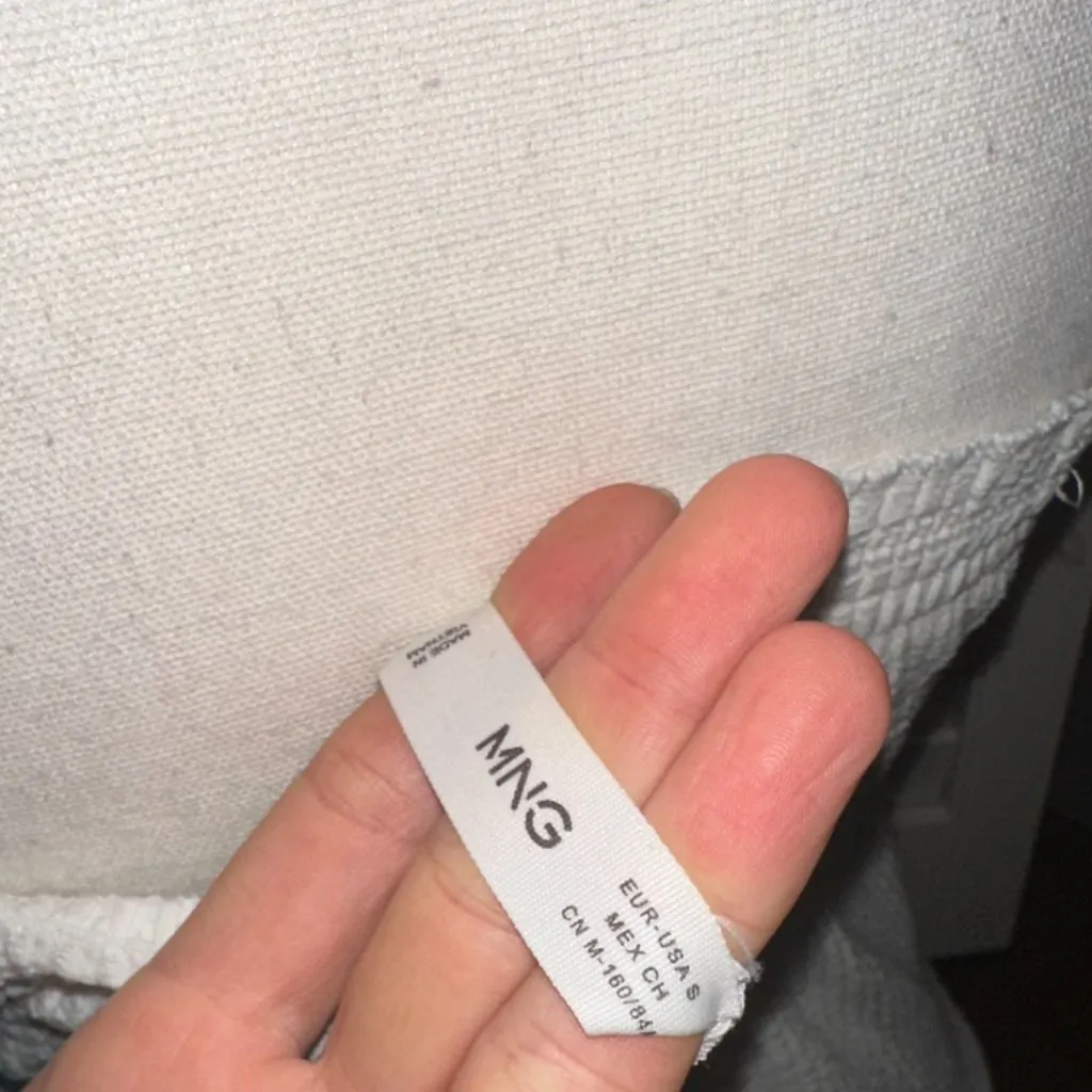 Mango white gingham tank - Image 4