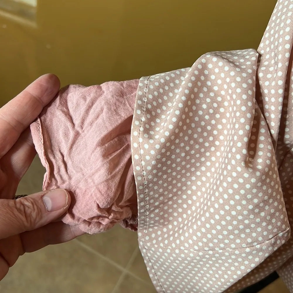 Showpo. Made in Australia Blush Rose & White Mini Dress Size 6 - Image 11