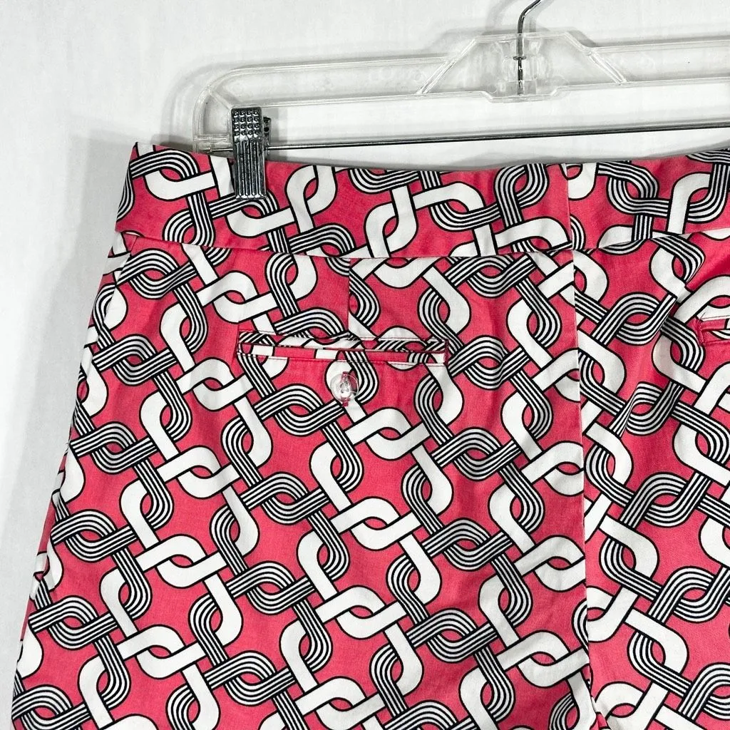 Crown Ivy Size 12 Shorts Pink White Scalloped Hem Cotton‎ Stretch Pockets 879 - Image 8