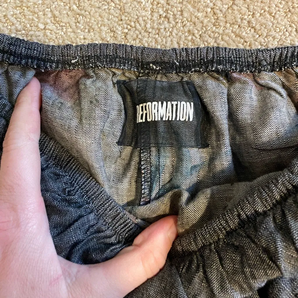 Reformation Tennessee dress grey chambray - Image 3