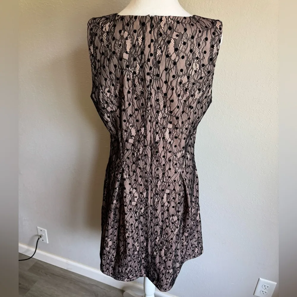 JW Jason Wu Pale Pink Black Lace Sheath Dress Womens L Whimsigoth Formal - Image 5