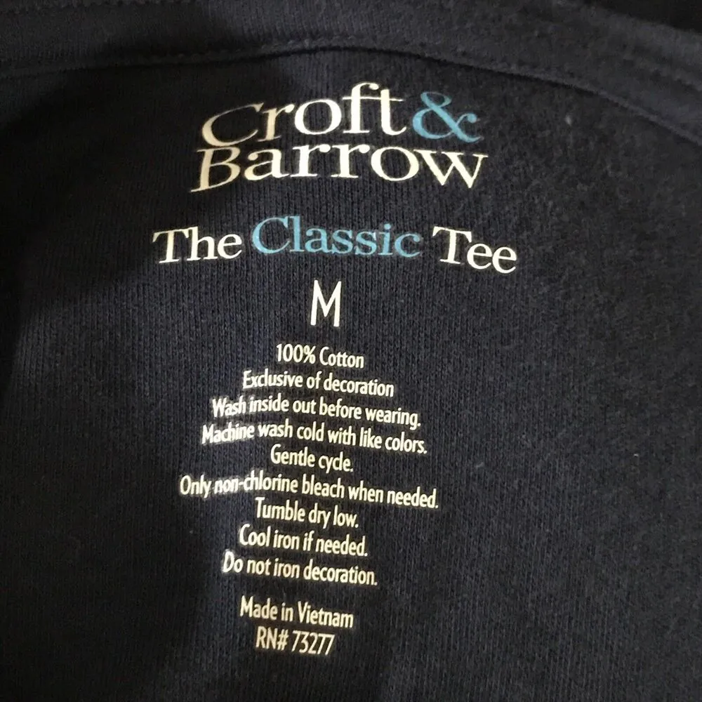 Christmas Dog Top Shirt Sz M New Cotton Navy Blue Long Sleeve - Image 2