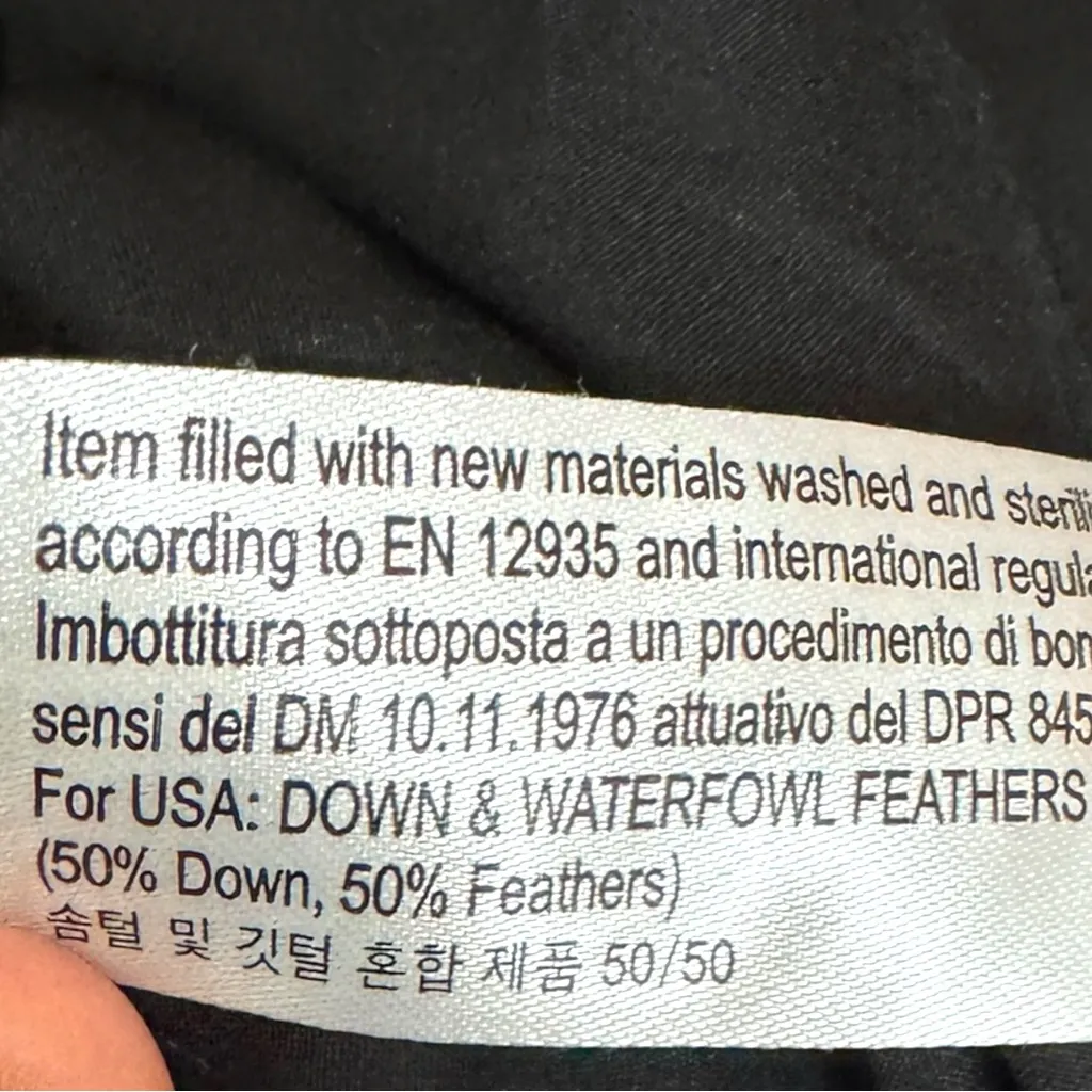 ZARA Longline Puffer Coat Green Faux Fur Removable Hood Small Down Feather Fill - Image 6