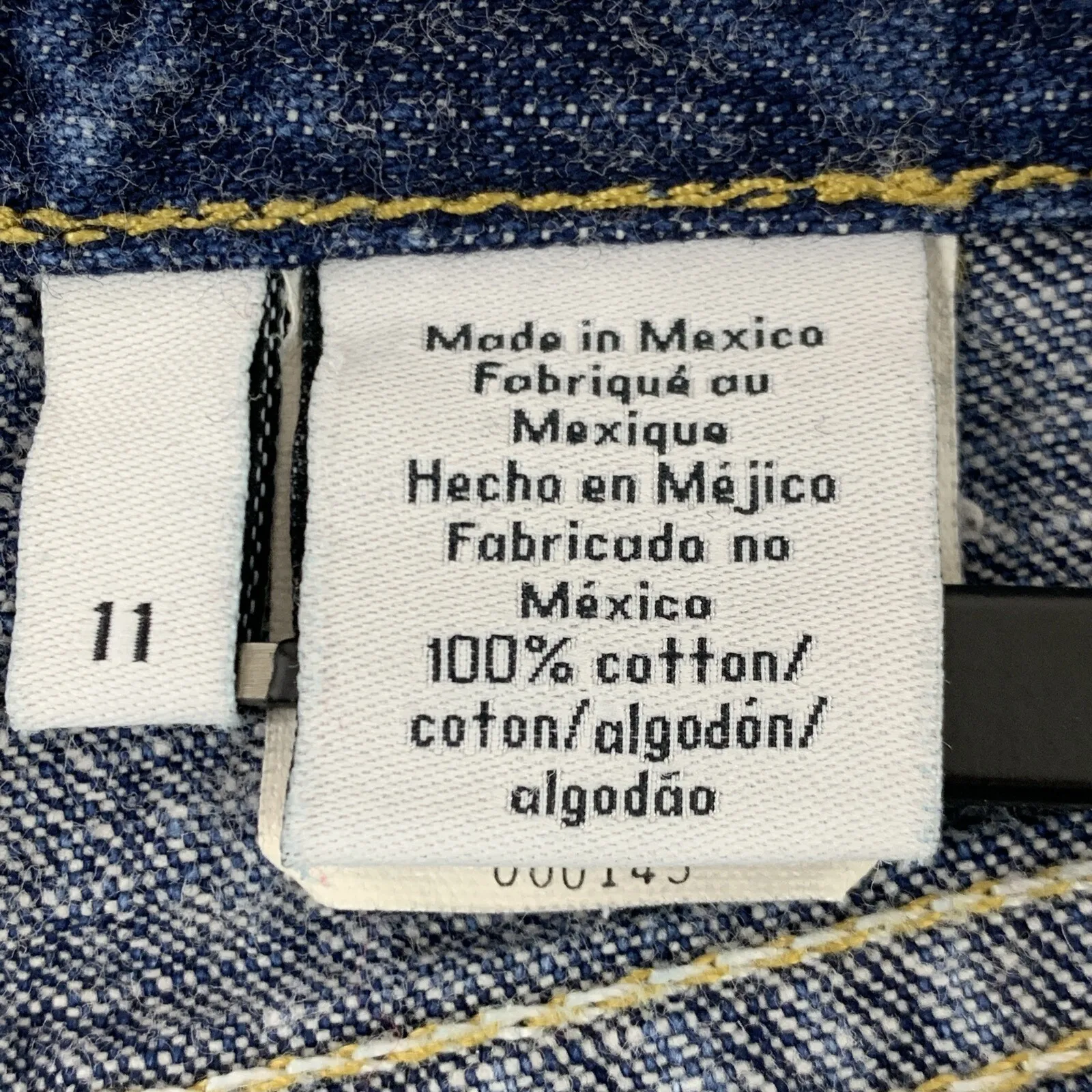 Calvin Klein Women's Boot‎ Cut 100% Cotton Indigo Blue Denim Jeans [Size 11] - Image 3