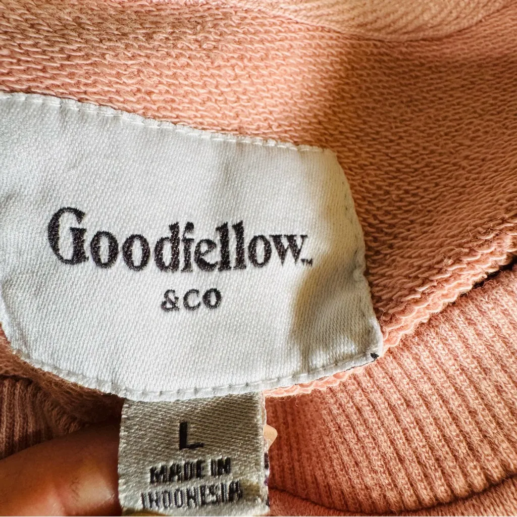 Goodfellow & Co Women Soft Pink Top Relaxed Round Neck Sweater Size L - Image 12