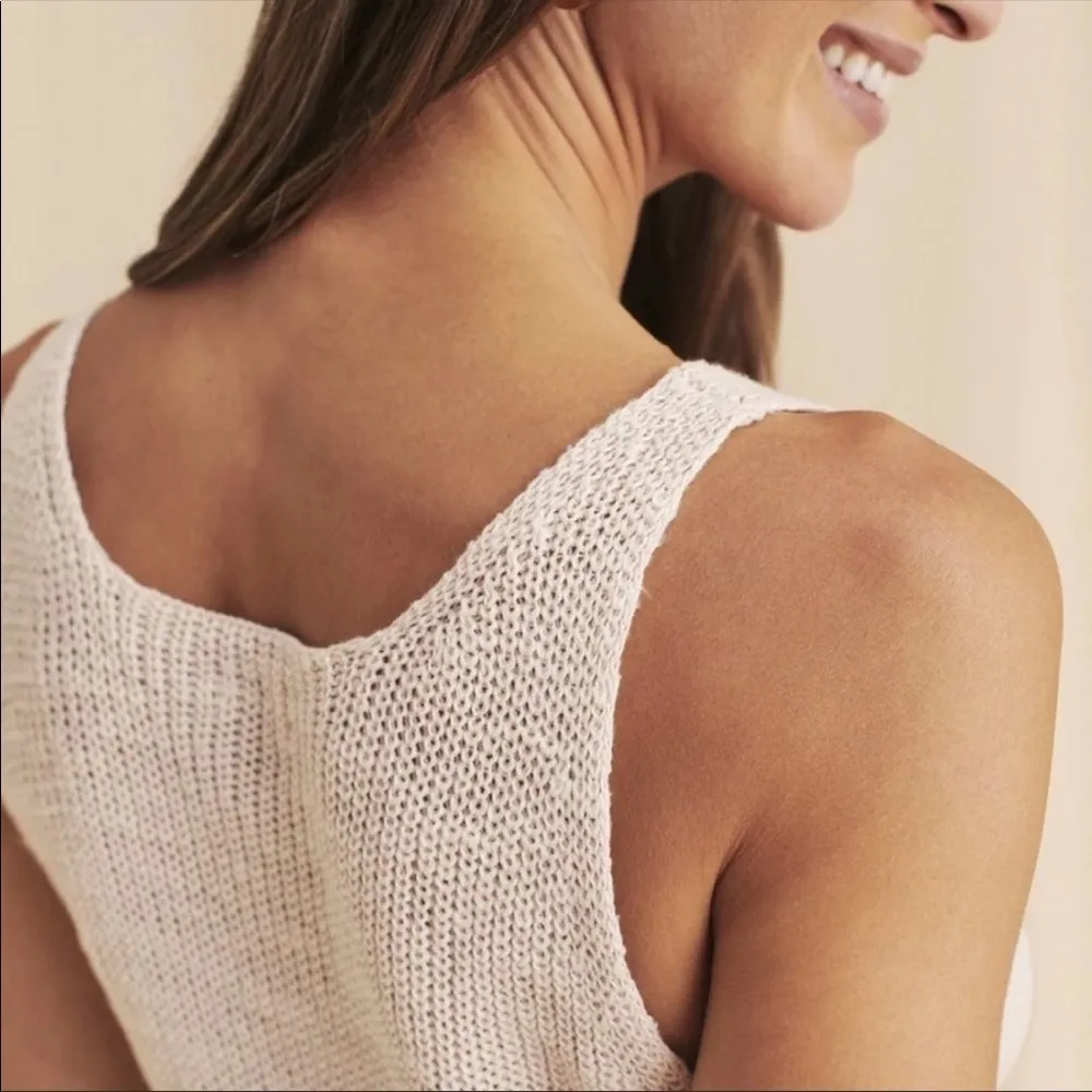 Faherty Out East Striped Beach Dress Small Blue - Image 4