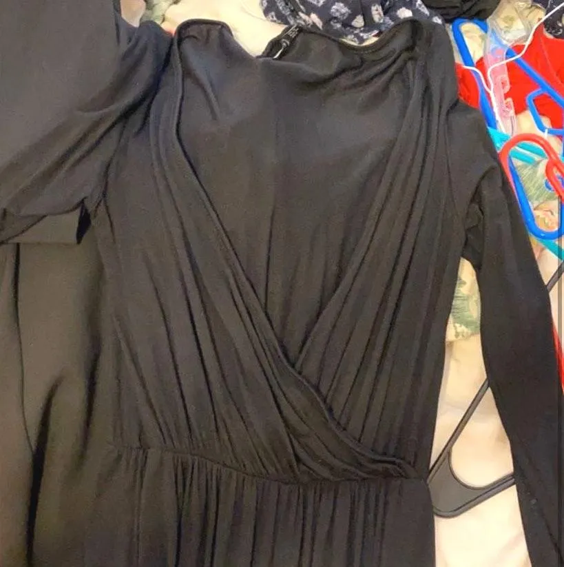 Black Deep V Romper Size 6 - Image 6