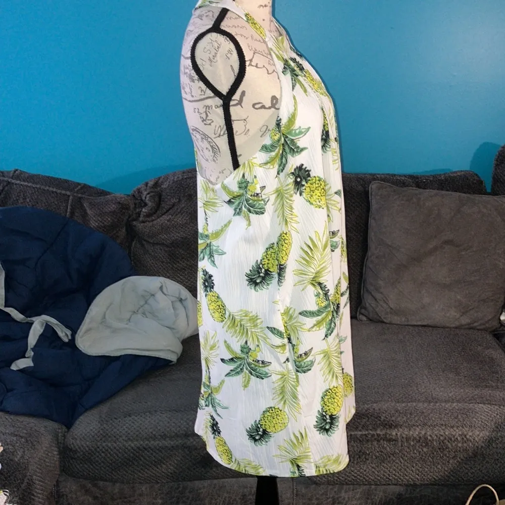 NWOT Loveriche Tropical Print Halter Dress, Large - Image 4