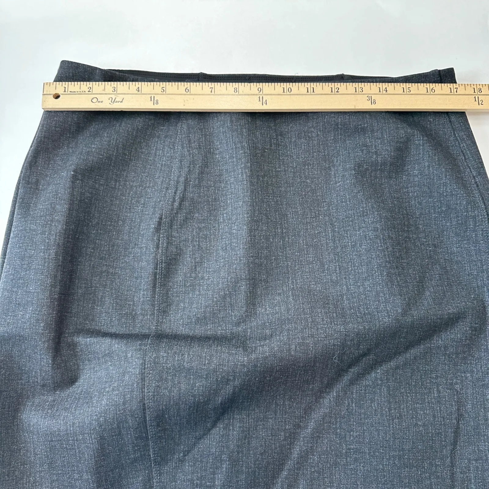 Liverpool Grey Tweed Pencil Skirt Career Office Wear Stretch Women's 12‎ Petite - Image 6