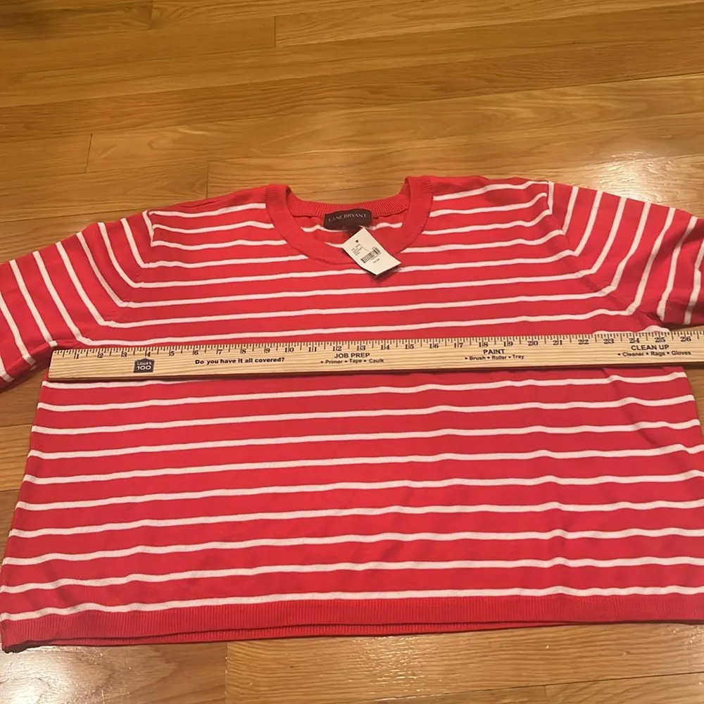 NWT lane Bryant woman’s plus size cropped striped pullover sweater size 22/24. - Image 5