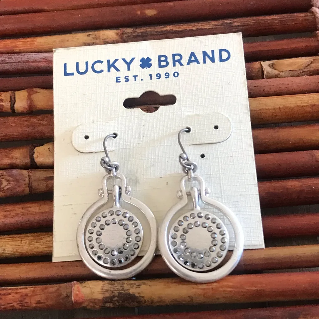 Lucky Brand  Silver Tone Dangle Earrings NWT - Image 2