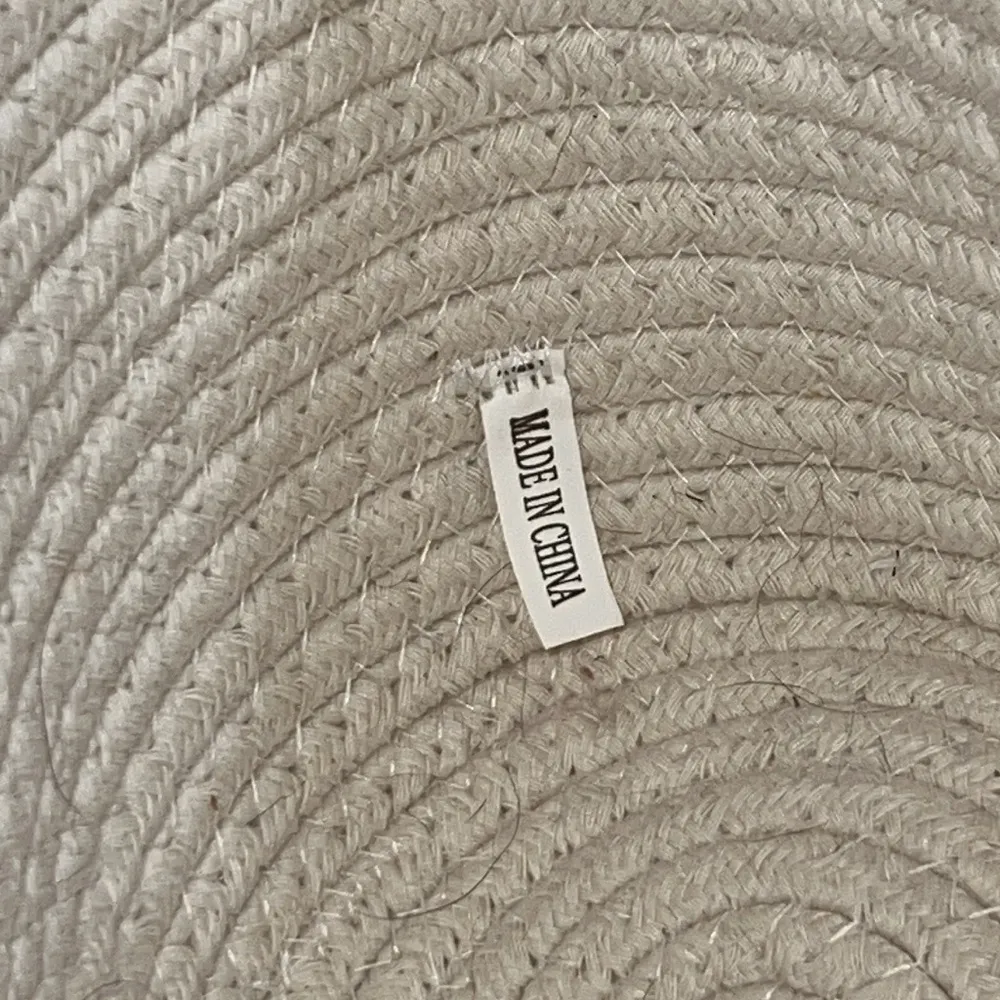 Jumbo rope bag sturdy rainbow handle basket Easter beach tote vacation purse Red - Image 8