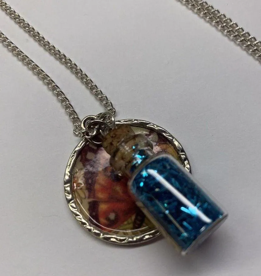 Butterfly “Butterfly Sparkles” Silver Tone Costume Jewelry Necklace Pendants - Image 5