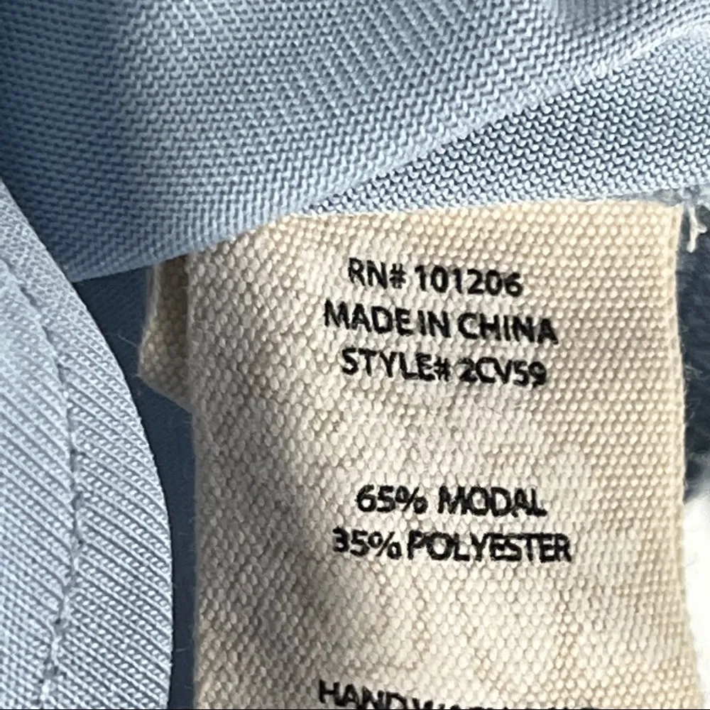 SOFT SURROUNDINGS Tia Light Blue Button Long Sleeves Flowy Tunic Top, Small - Image 3