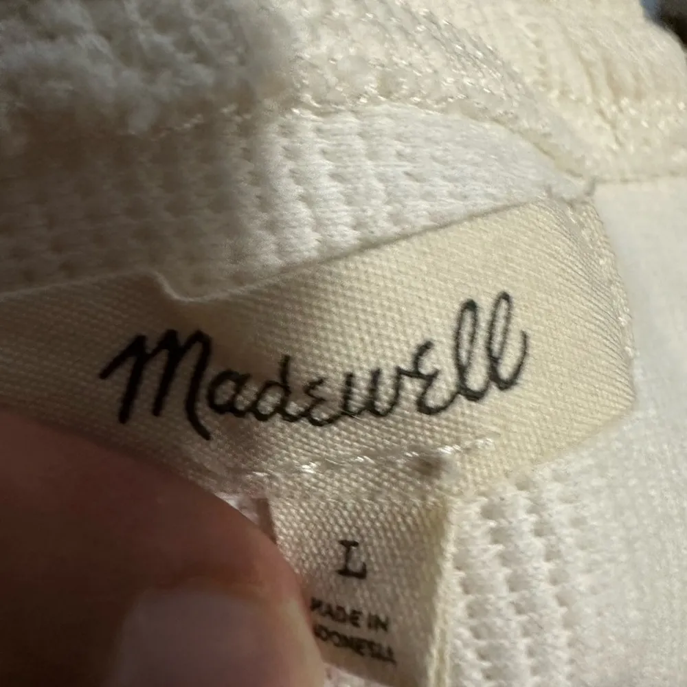 Madewell Cream Cross-Back Tank Top - Image 6