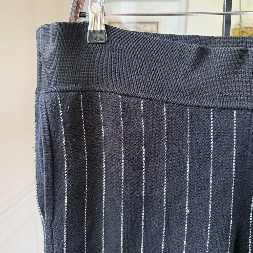 Opening Ceremony Black Knit Jogger Trousers Black Silver Stripe L - Image 3