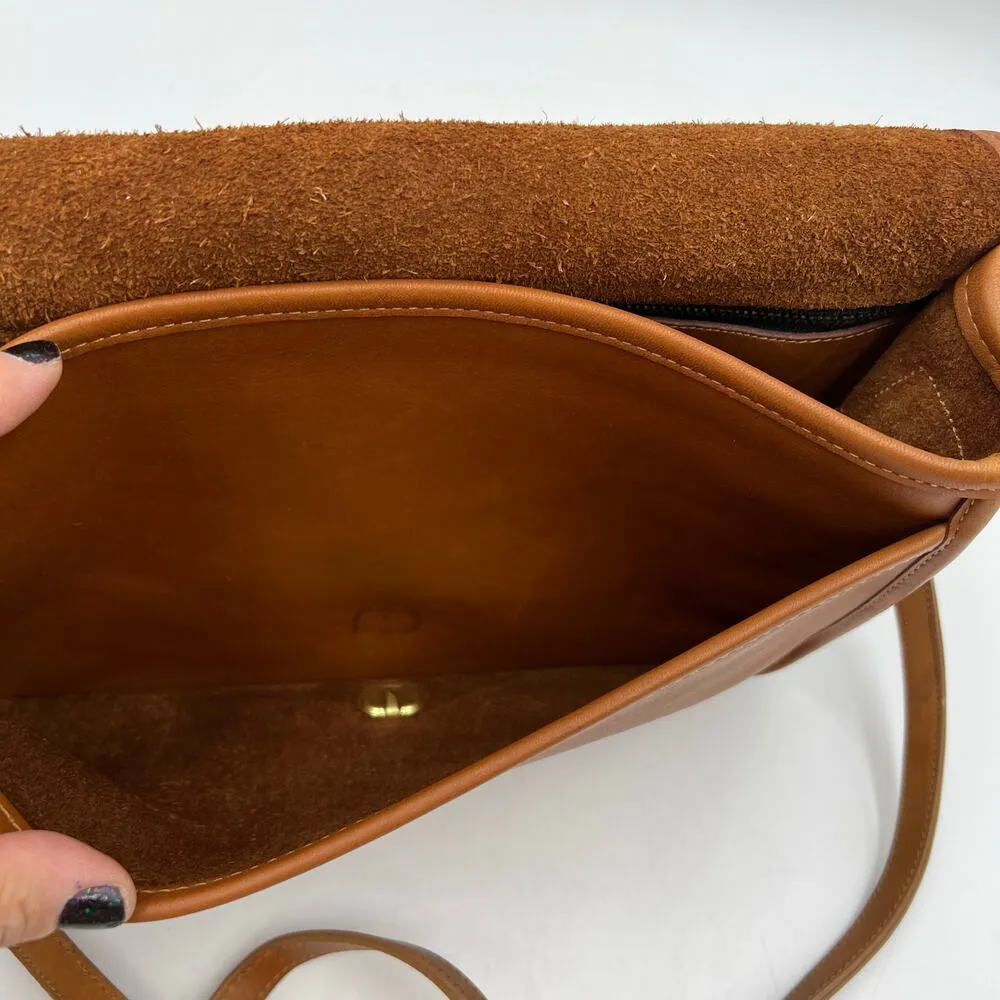 Coach Convertible Clutch 9635 British Tan Leather Shoulder Bag Handbag Purse - Image 6