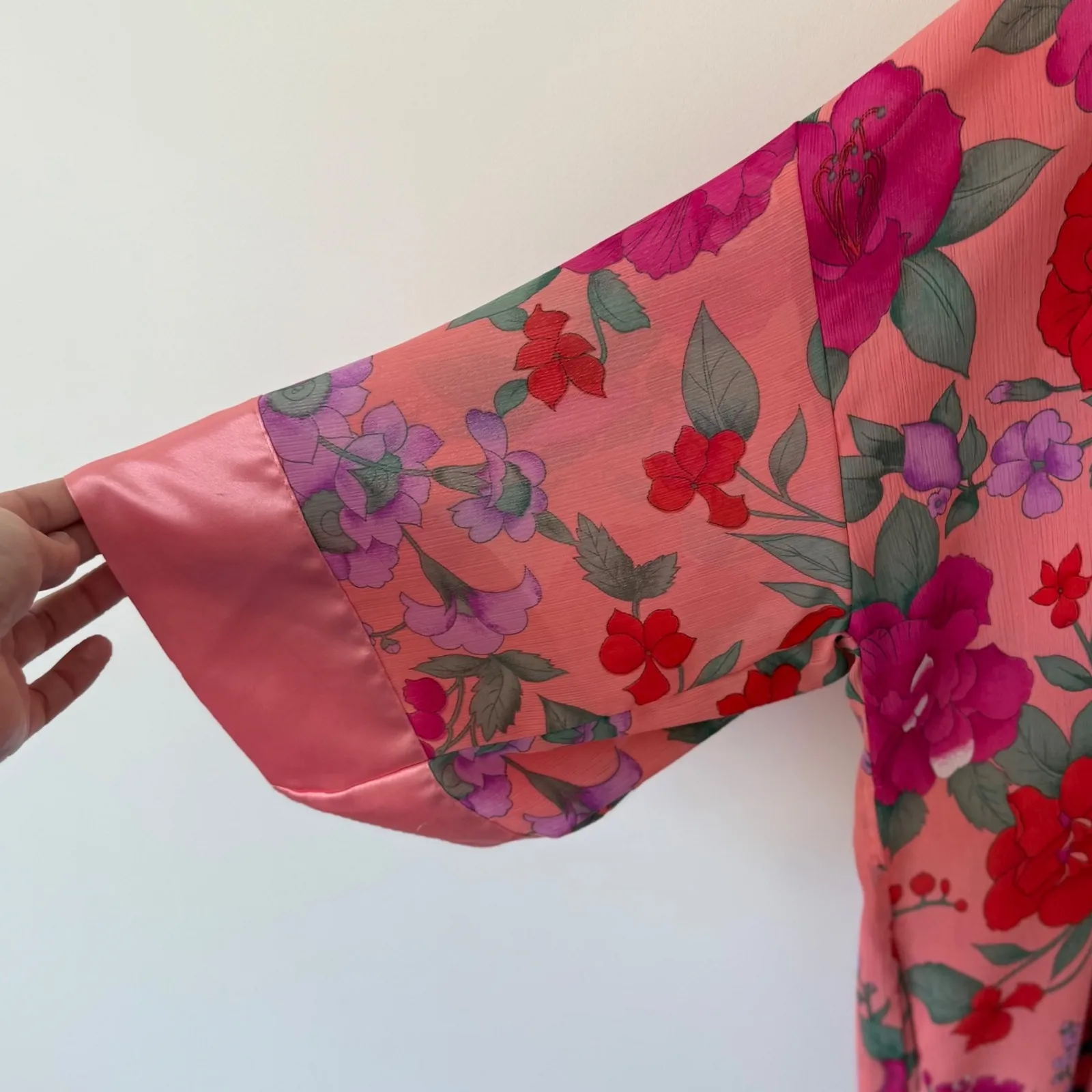 Vintage Victoria's Secret Gold‎ Label Floral Wrap Kimono Robe One Size - Image 7