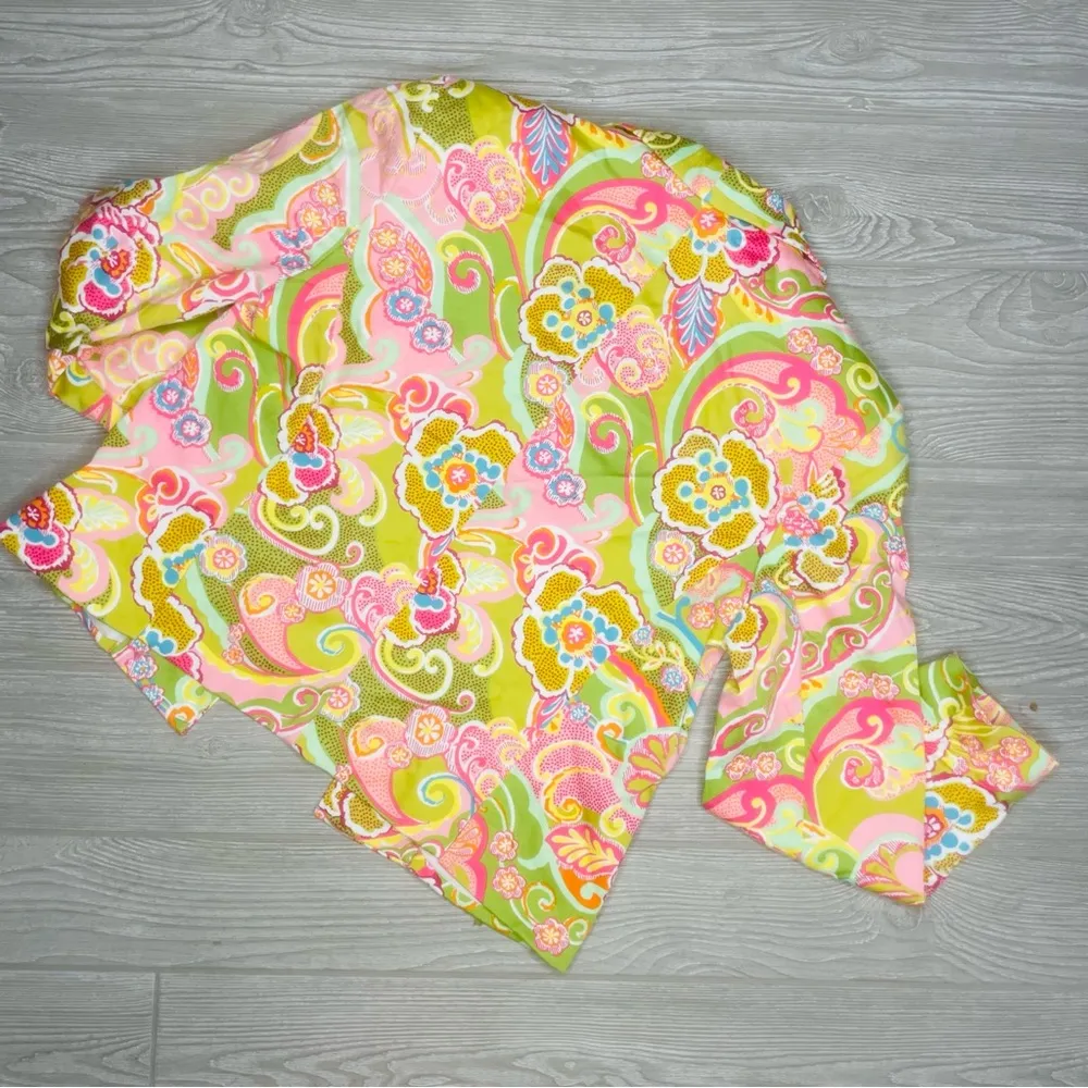 Harve Benard Womens Lined Blazer Multicolor Cotton Blend Jacket Sz 12 shirt top - Image 7