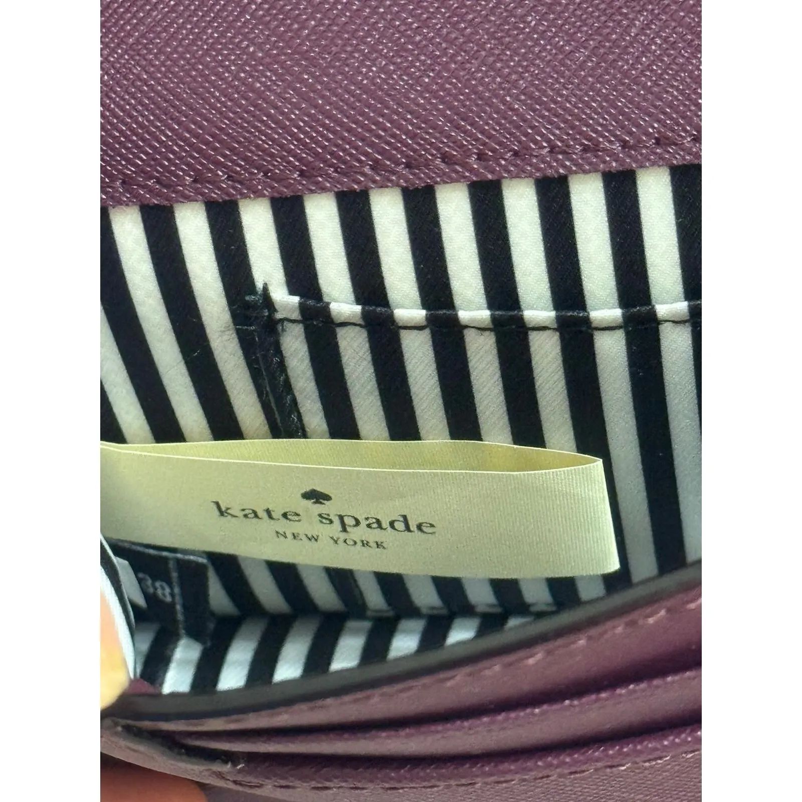 Kate Spade Women's Zip Crossbody Deepplum Purple‎ Leather New - Image 9