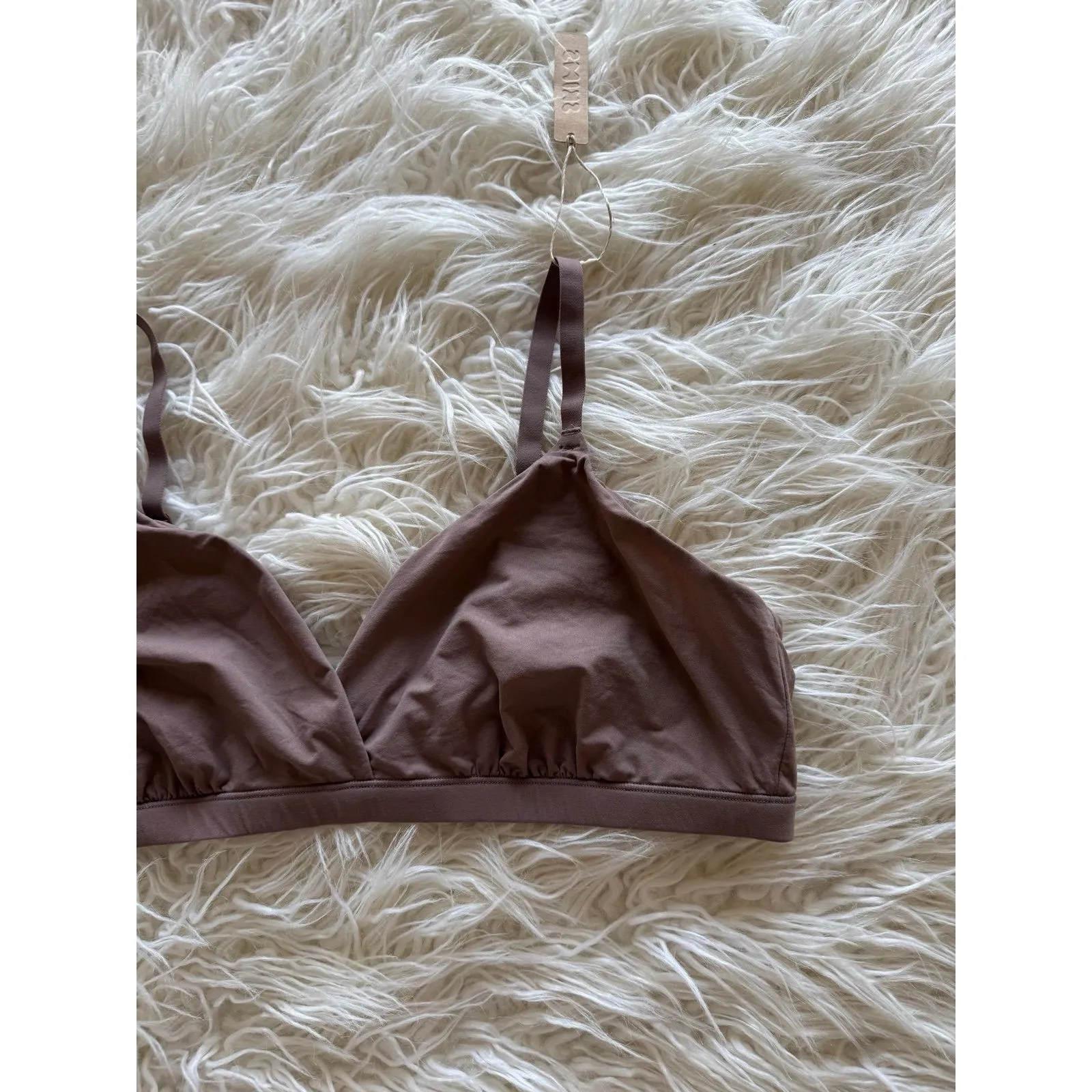 Skims Fits Everybody Crossover Bralette Umber Size 3X - Image 4