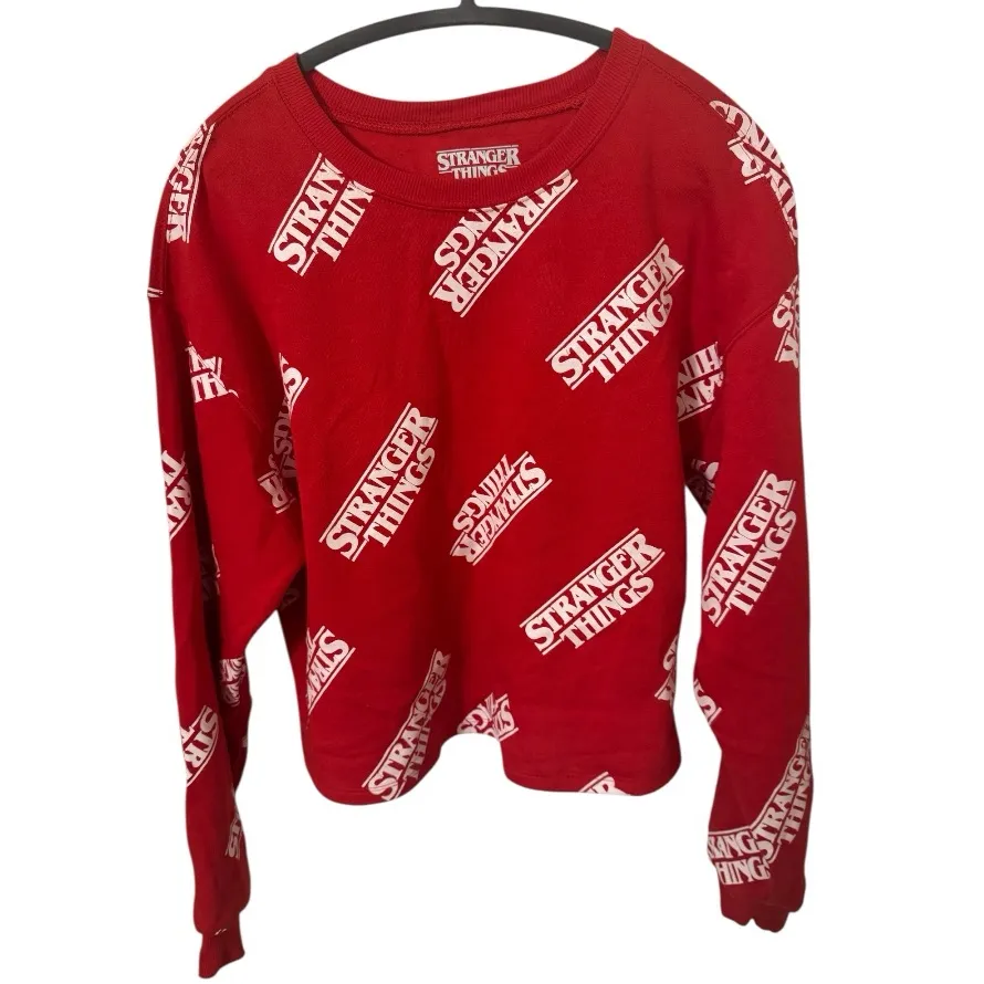 Stranger Things Netflix Red Pullover Sweater *RARE* Size Large - Image 2