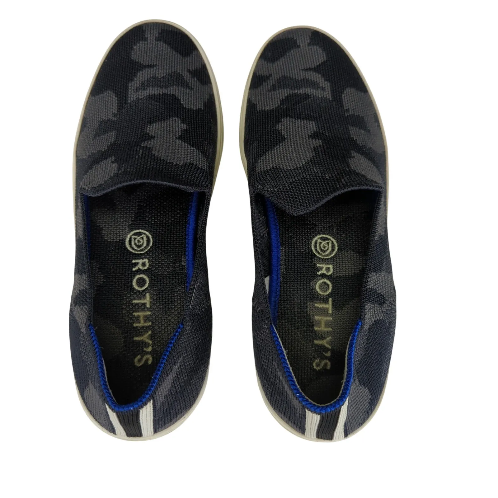 Rothy's The Original Slip-on Sneakers Black Camo‎ Loafers Flats Women's Size 7 - Image 5
