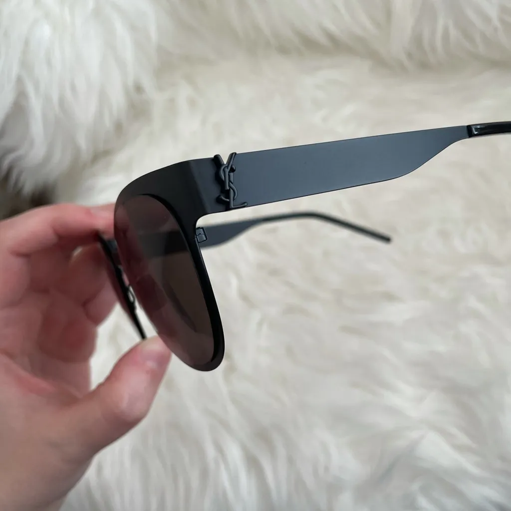 YSL 54mm round metal sunglasses Black - Image 7