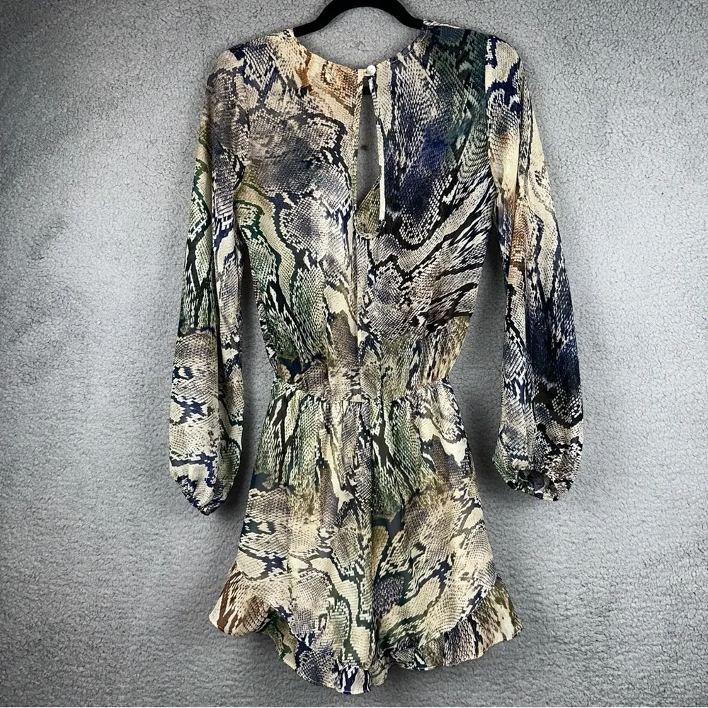 Show Me Your Mumu Jumpsuit Womens X-Small Cream Multicolor Rocky Romper Rioconda - Image 3