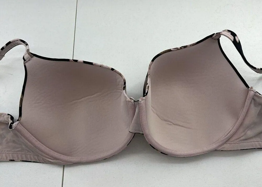 Cacique 44F Bra True Embrace T-Shirt Balconette Lightly Lined Floral Underwired - Image 9