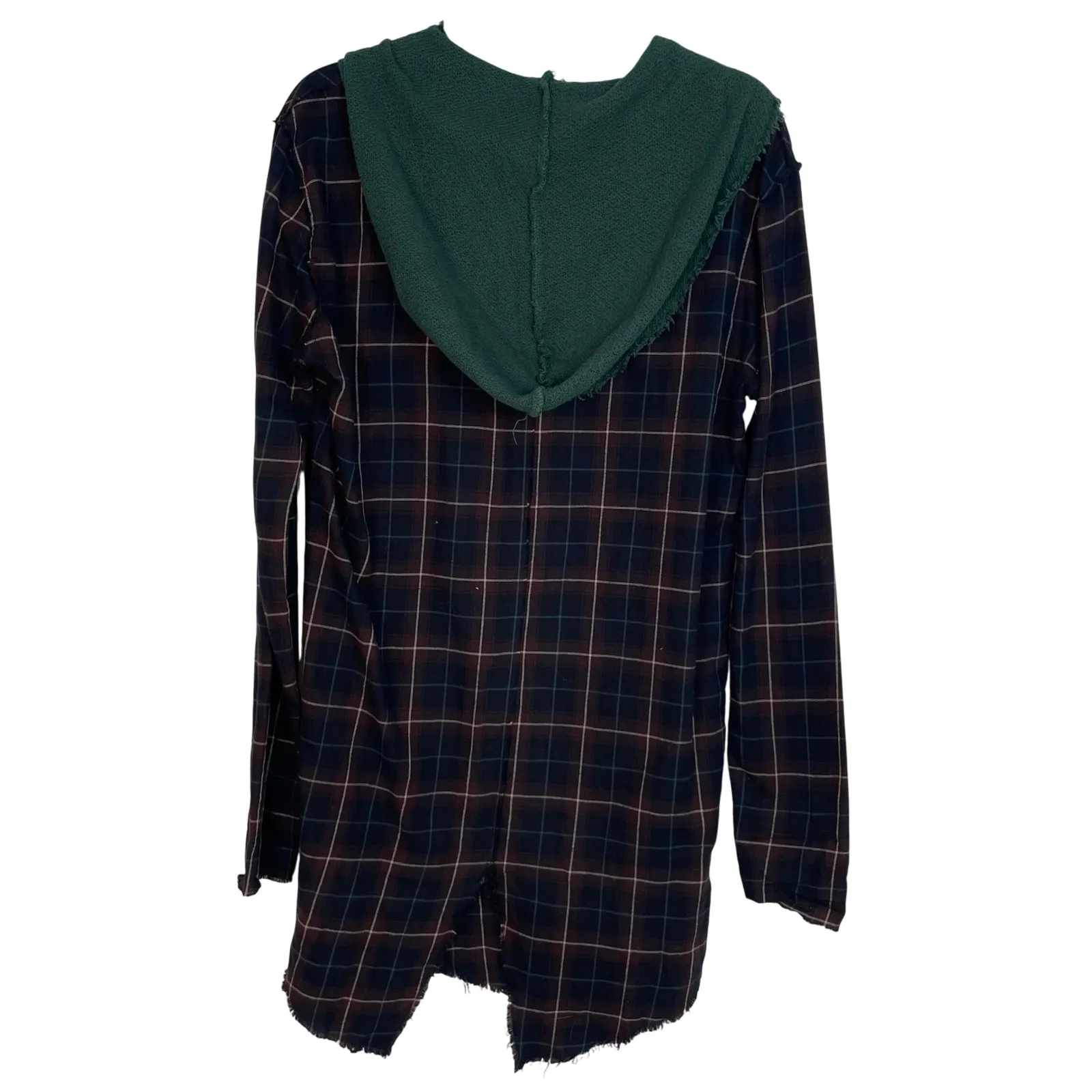 Tribe Kelly Women's Multicolor Plaid Flannel Button Up Gorpcore Fall Size XS Blue - Image 2