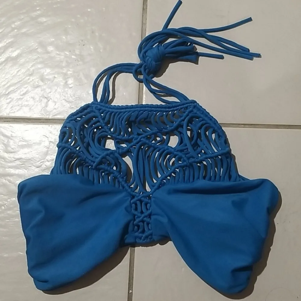 💕MIKOH💕 Macrame Bikini ~ Waimea Woven Halter Top XL & Cayman Bottoms M NWT - Image 12