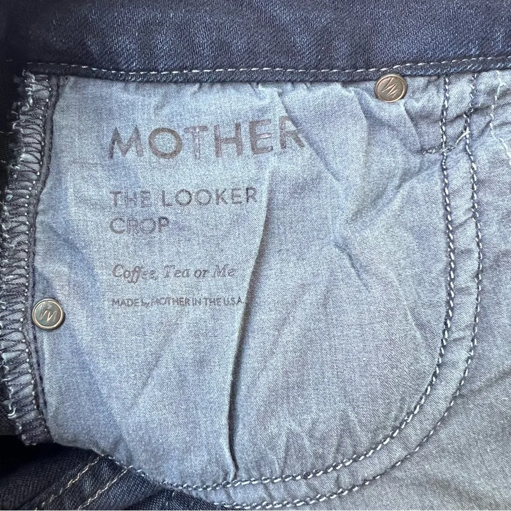MOTHER The Looker Crop Jeans Coffee Tea or Me Size 27 - Image 8