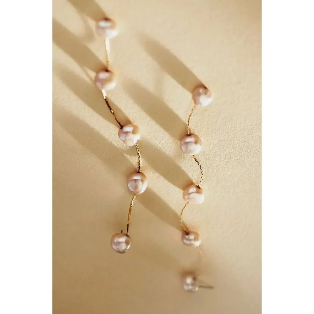 Ettika Delicate Drop Earrings in Blush Pearl New Womens Dangle - Image 10