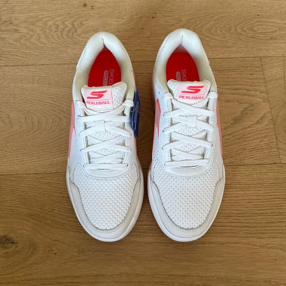 Skechers - Viper Court Classic Sneakers in Cream & Peach - Image 6