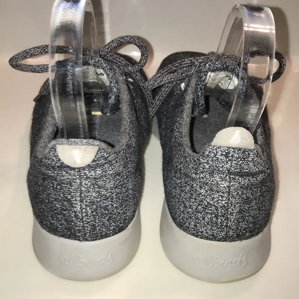 Allbirds Women’s The Wool Runner Merino Wool Dark Heather Gray Lace-Up Sneakers - Image 3