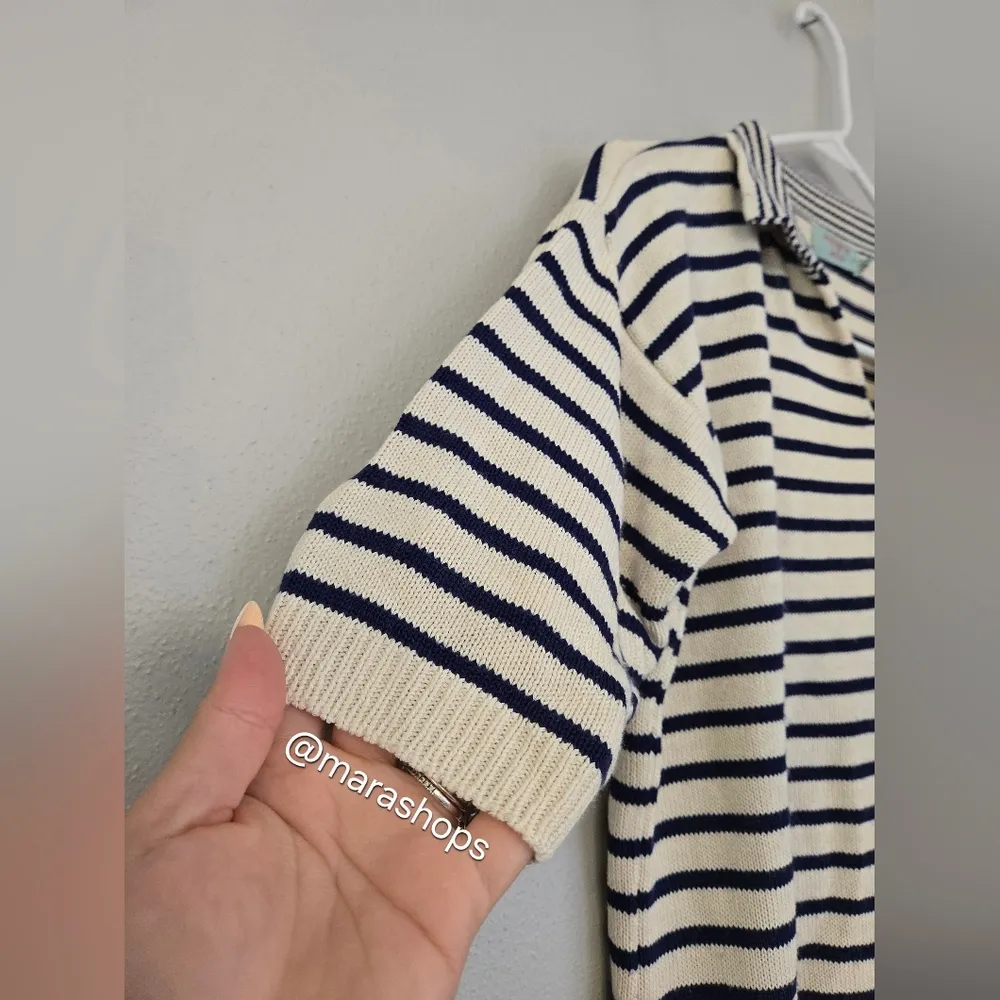 MERSEA The Breton Polo Sweater Blue Size M - Image 3
