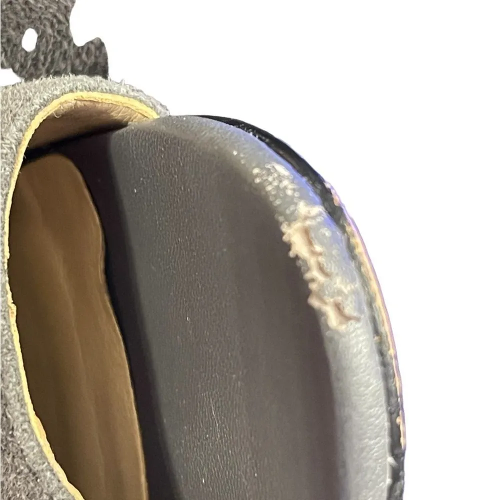 Karl Lagerfeld Shoes | Karl Lagerfeld moyen Darci Wedges 8.5 Black Gray w/flaws - Image 8