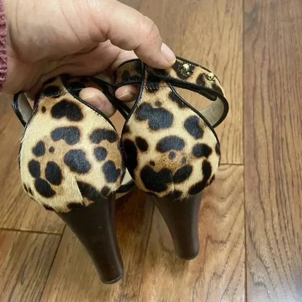 J CREW COLLECTION Lanie Calf-Hair Stacked Heel Shoe 7 - Image 6